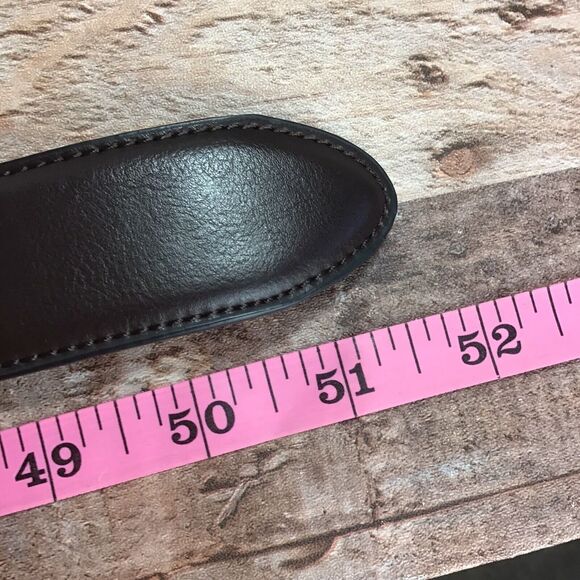 Kenneth Cole Reaction Mens XL Brown Faux Leather Adjustable Belt Polished Buckle - Picture 6 of 16